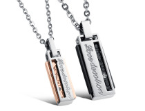 Stainless Steel Couple Chain Pendant