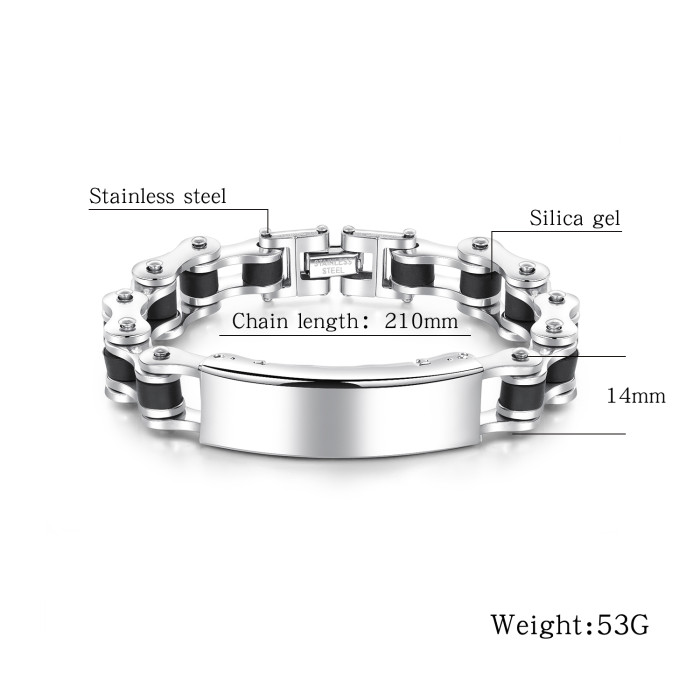 Wholesale Stainless Steel Motorcycle Bike Chain Bracelet for Men