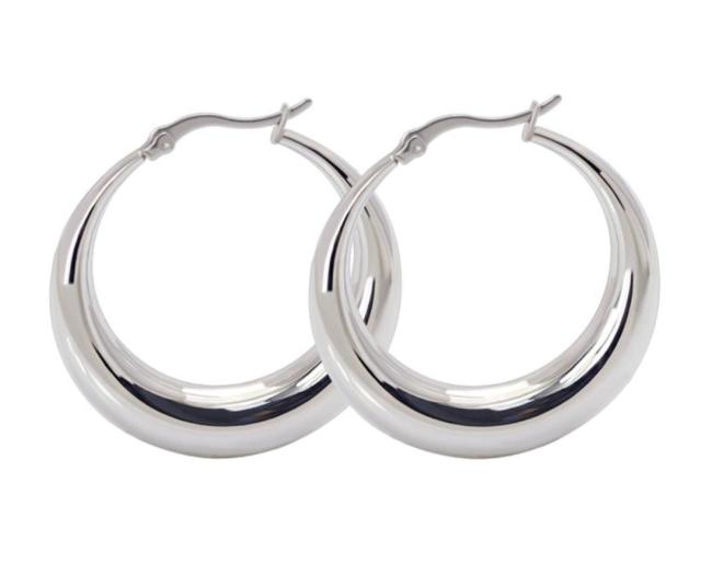 Stainless Steel Hoop Earrings Accessorize