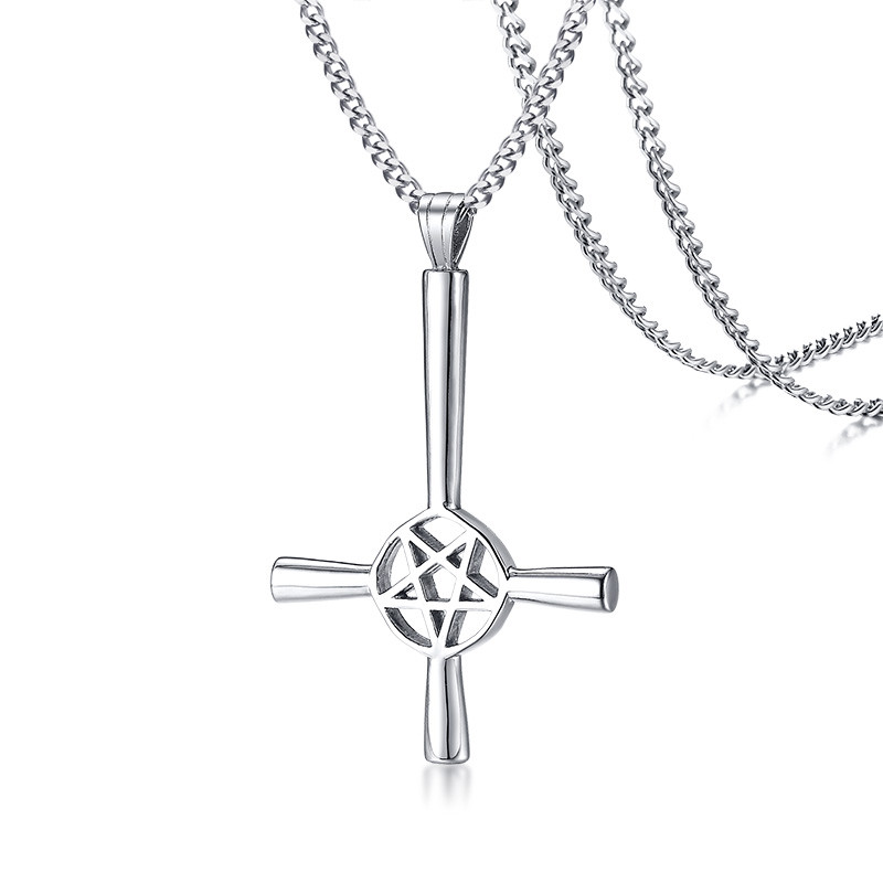 Wholesale Stainless Steel Satan Cross Pendant