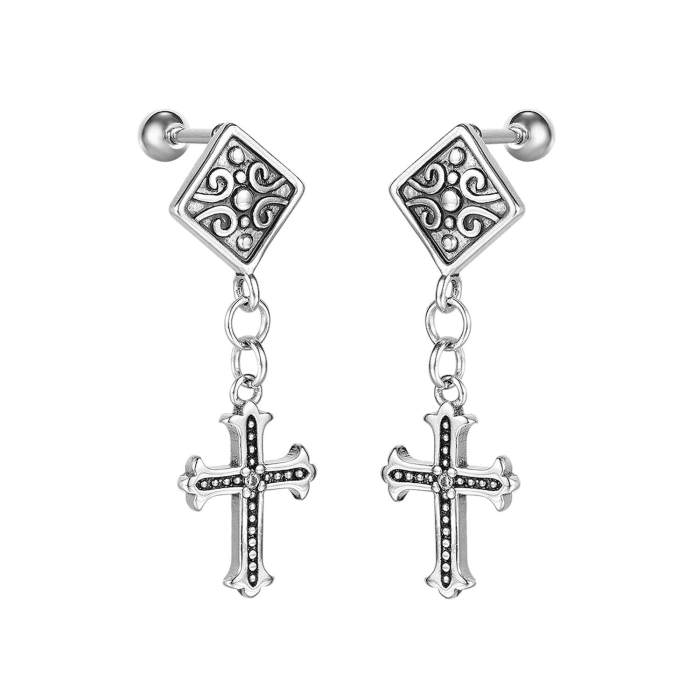 Wholesale Stainless Steel Earring with Cross