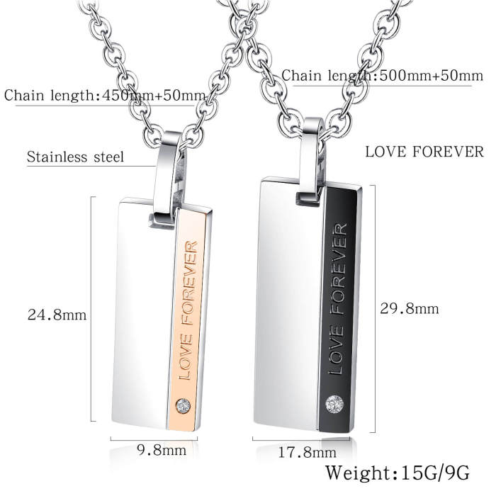 Wholesale Love Necklace for Couples Stainless Steel