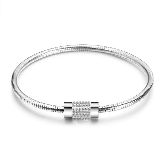 Wholesale Stainlss Steel Women Bangle with CZ