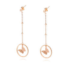 Wholesale Stainless Steel Women Earring with Butterfly