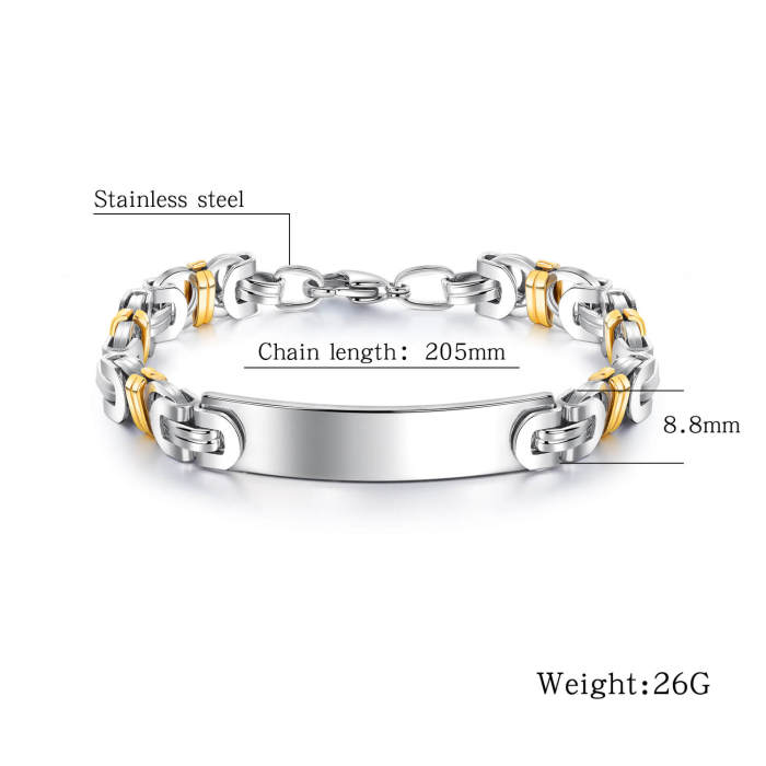 Wholesle Stainless Steel Personalised Bracelet for Men