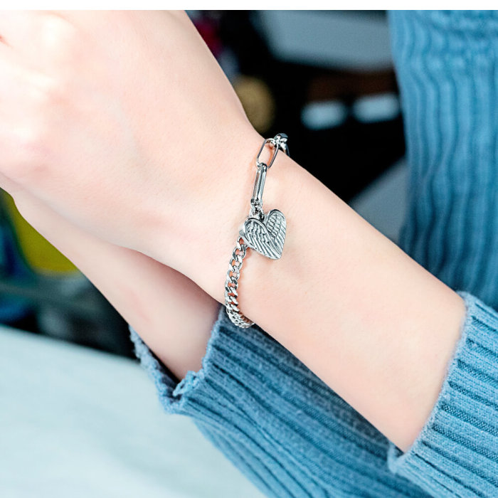 Wholesale Stainless Steel Bracelet with Wing