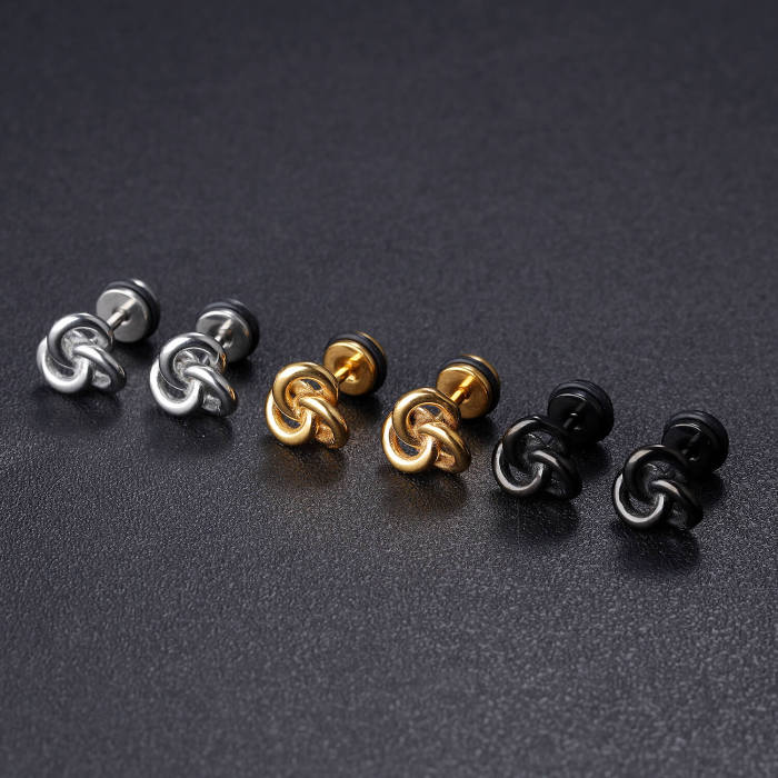 Wholesale Stainless Steel Knote Stud Earrings