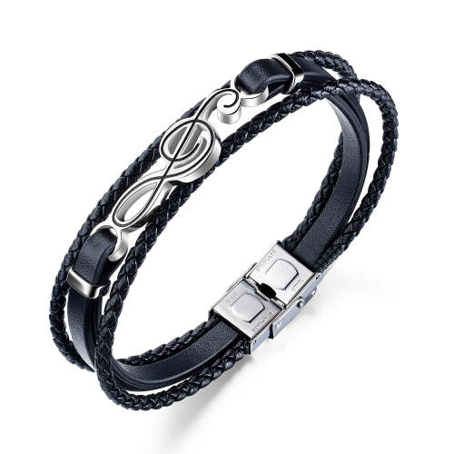 Wholesale Braided Leather Bracelet with Note