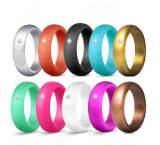 Wholesale Silicone Wedding Ring with CZ