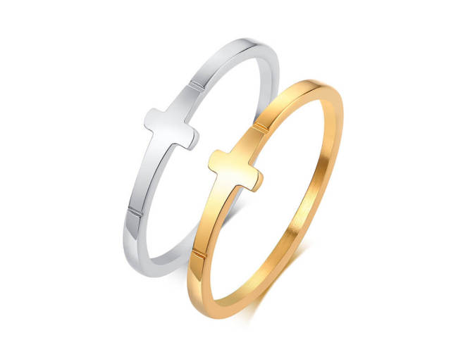 Wholesale Stainless Steel Womens Cross ring