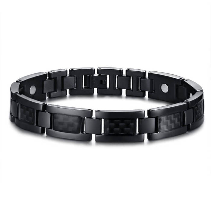 Wholesale Stainless Steel Black Magnetic Bracelets for Mens