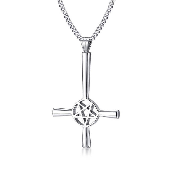 Wholesale Stainless Steel Satan Cross Pendant