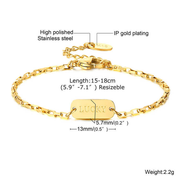 Wholesale Stainless Steel Lucky Bracelet