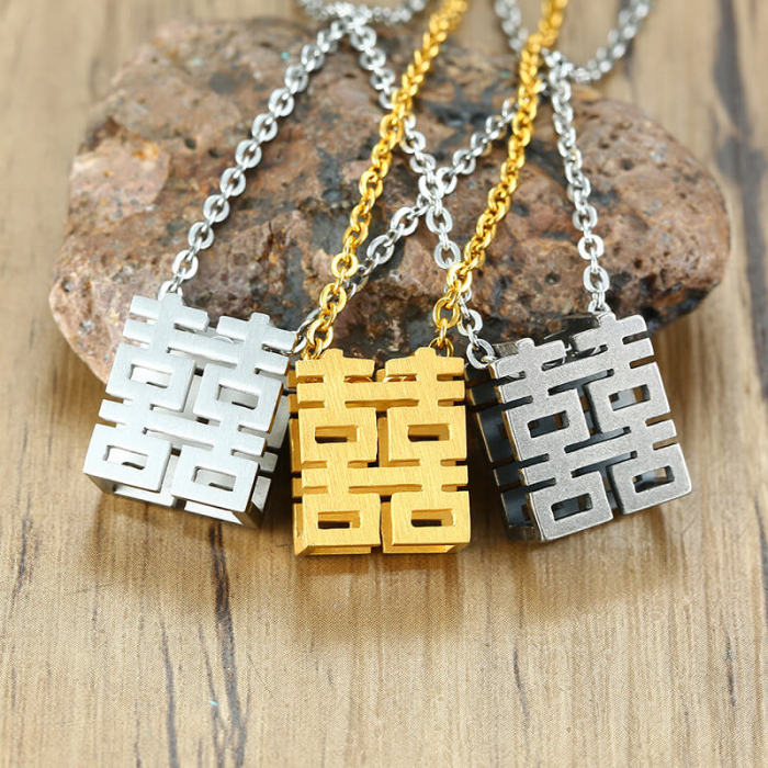 Wholesale Stainless Steel Chinese Xi Pendant