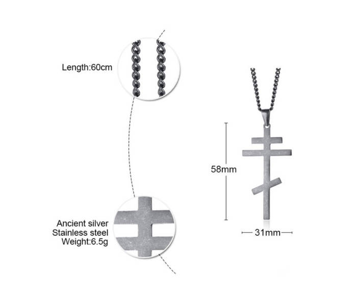Wholesale Stainless Steel Orthodox Cross Pendant