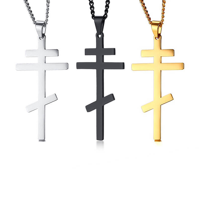 Wholesale Stainless Steel Orthodox Cross Pendant