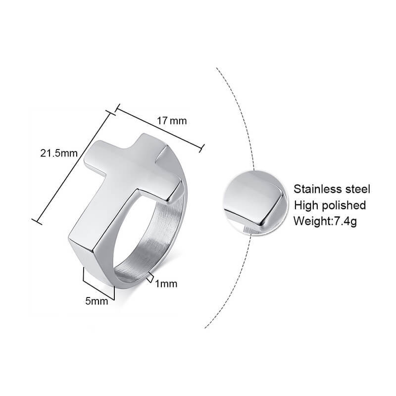 Wholesale Stainless Steel Cross Rings