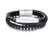 Wholesale Mens Personalized Leather Bracelet