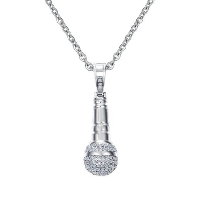 Wholesale Stainless Steel Microphone Pendant