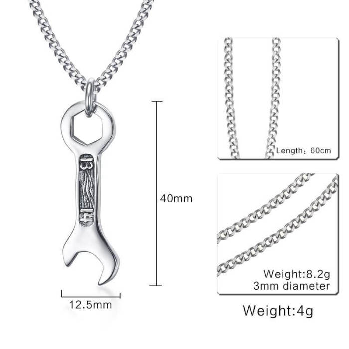Wholesale Stainless Steel Wrench Pendant
