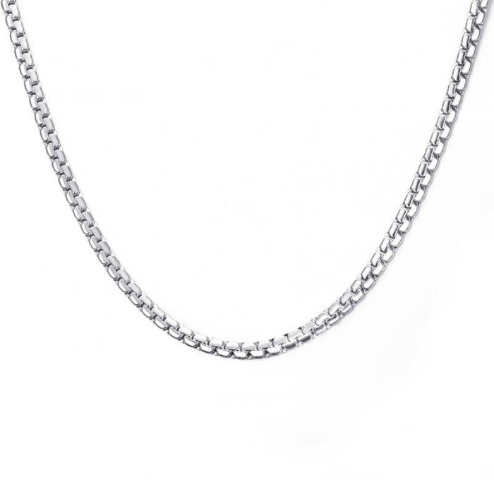 Wholesale Stainless Steel Oblate Chain Necklace