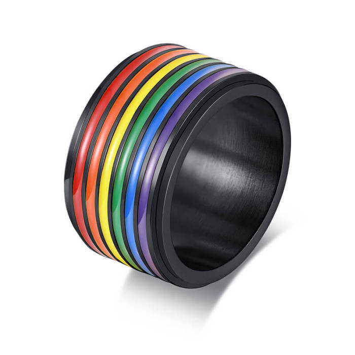Wholesale Stainless Steel Rainbow Rings