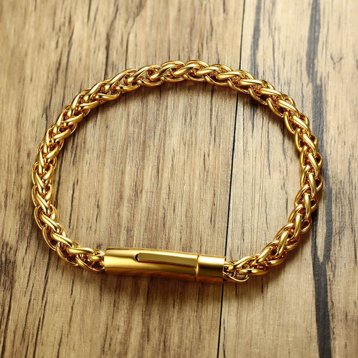 Wholesale Stainless Steel Gold Tone Chain Bracelet