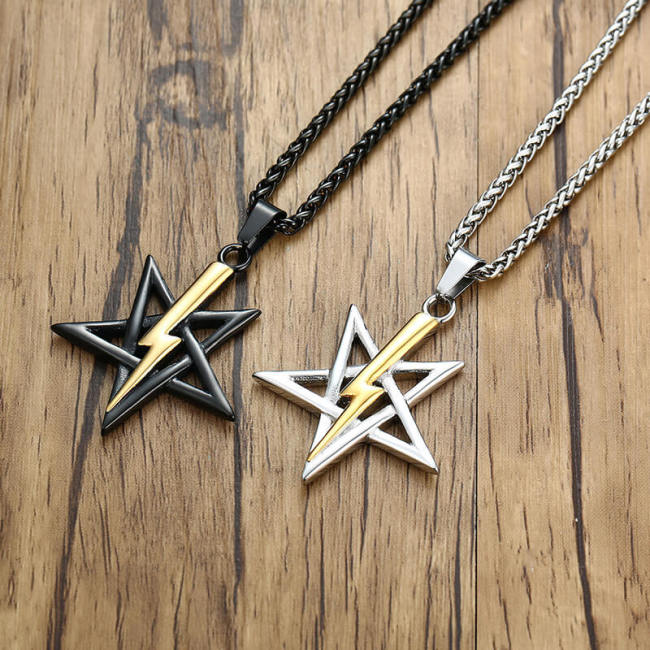 Wholesale Stainless Steel Star Pendant Necklace
