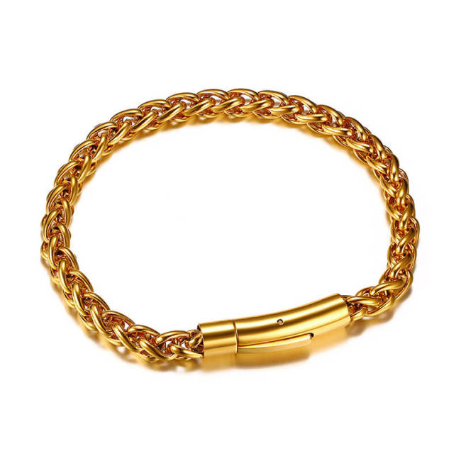 Wholesale Stainless Steel Gold Tone Chain Bracelet