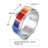 Wholesale Stainless Steel Spinner Rainbow Rings