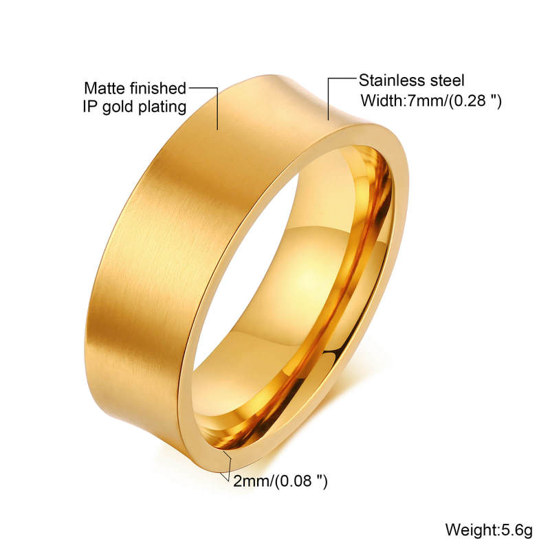 Wholesale Mens 7mm Stainless Steel Ring