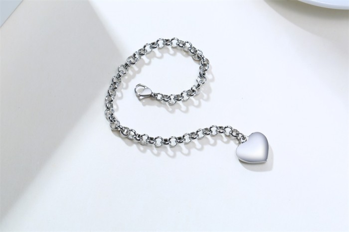 Wholesale Stainless Steel Women Bracelet with Heart