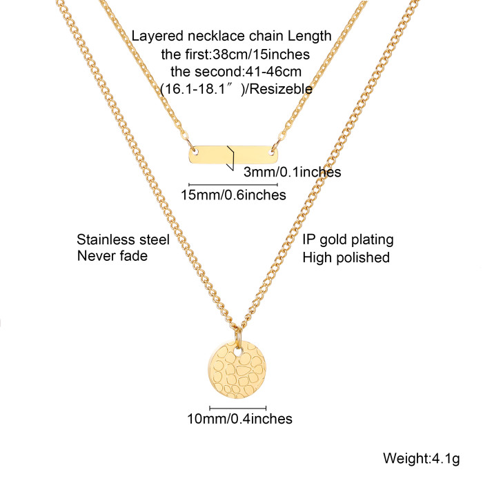 Wholesale Women Stainless Steel Layered Necklace