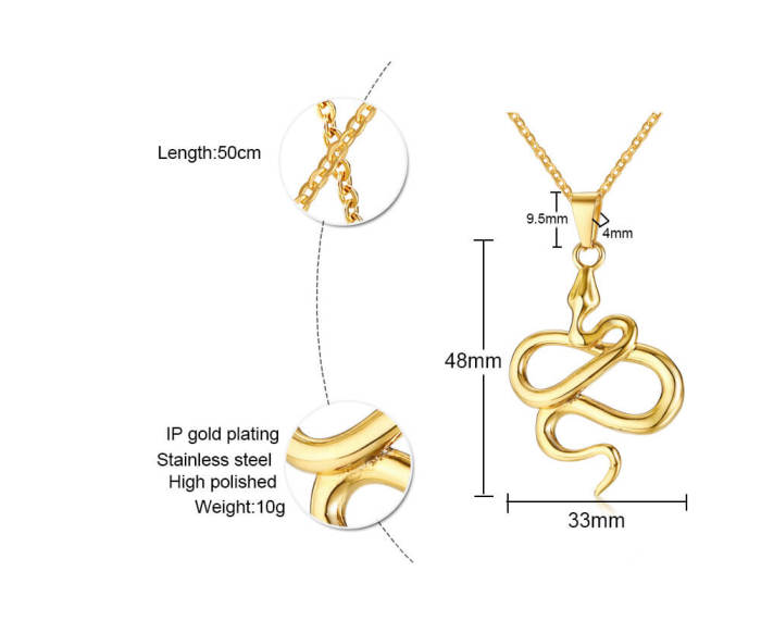 Wholesale Stainless Steel Snake Pendant
