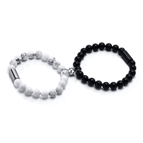 Wholesale Stainless Steel Couple Beads Bracelet