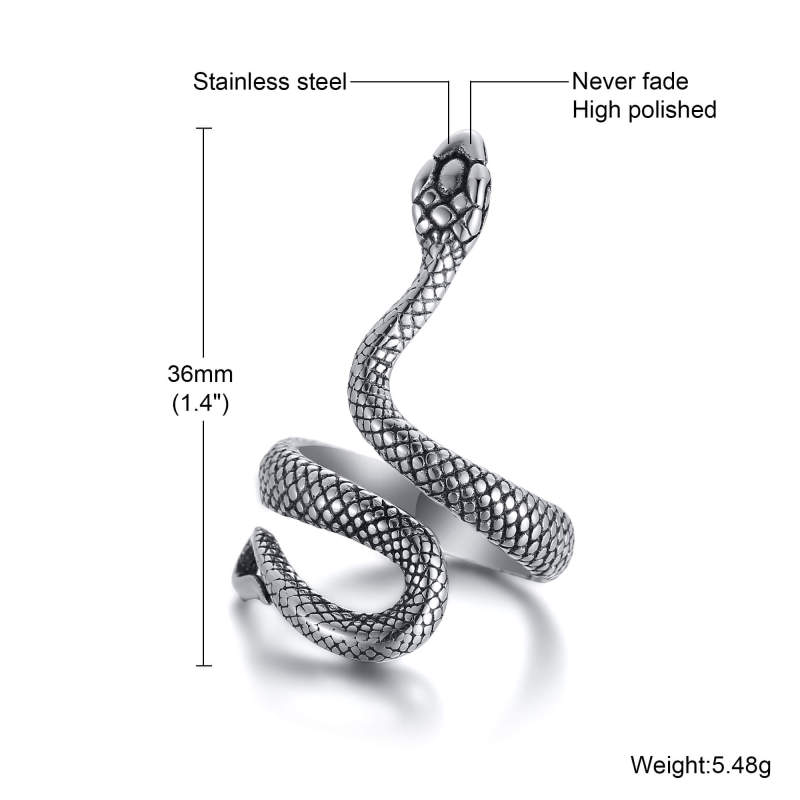 Wholesale Stainless Steel Snake Ring