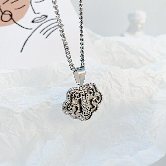 Wholesale Stainless Steel Lock of Good Wishes Pendant