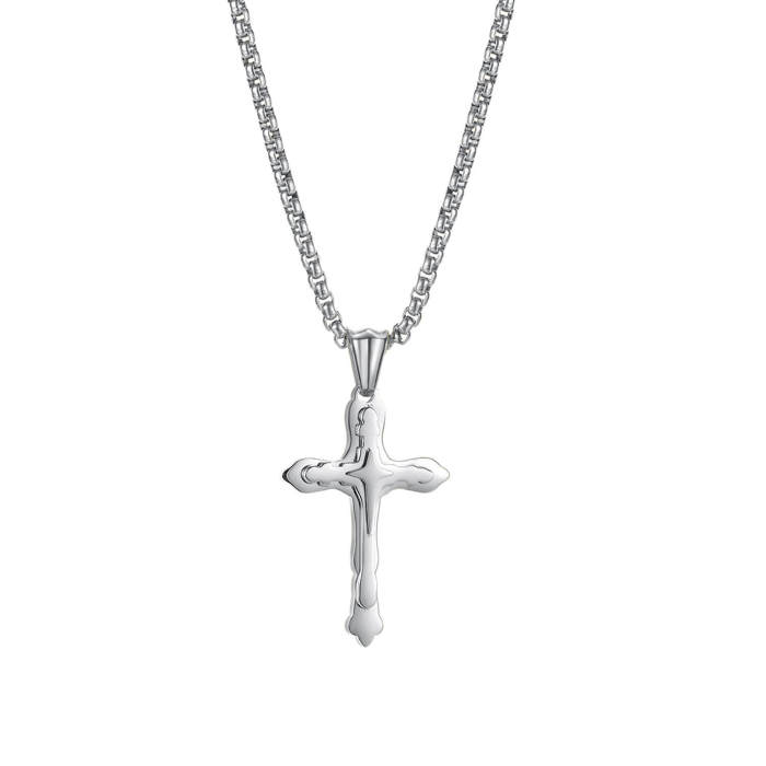 Wholesale Stainless Steel Men Cross Necklace