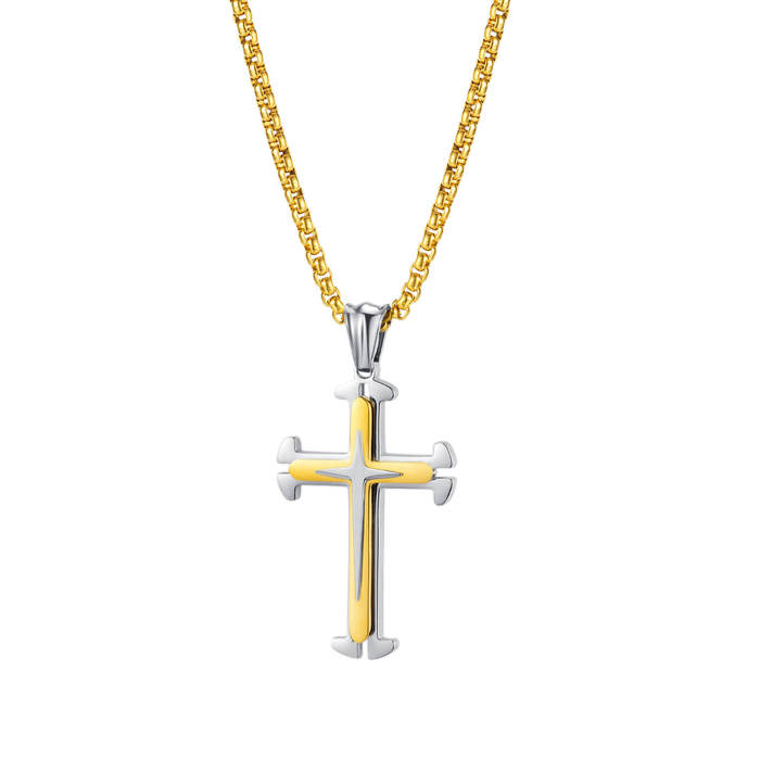 Wholesale Stainless Steel Triple Cross Pendant