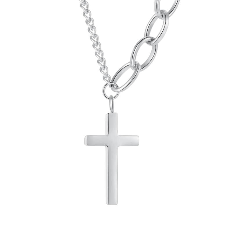 Wholesale Stainless Steel Ins Style Cross Necklace