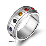 Wholesale CZ Rainbow Gay Commitment Rings