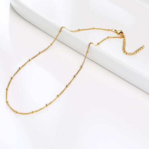 Wholesale Stainless Steel Chain Necklace with Beads