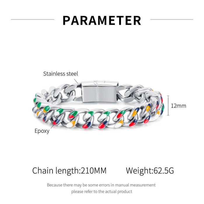 Wholesale Stainless Steel Bracelet with Colorful Epoxy