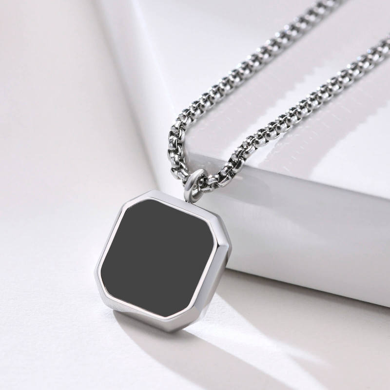 Wholesale Stainless Steel Mens Square Pendant