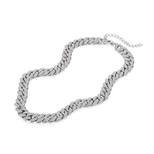 Wholesale Alloy Chain Necklace with Crystal