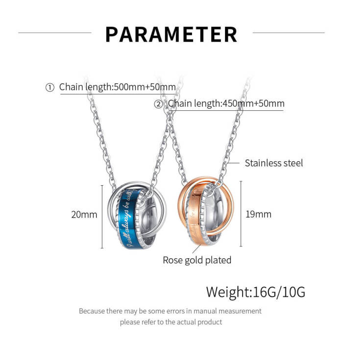 Wholesale Stainless Steel Couple Necklaces