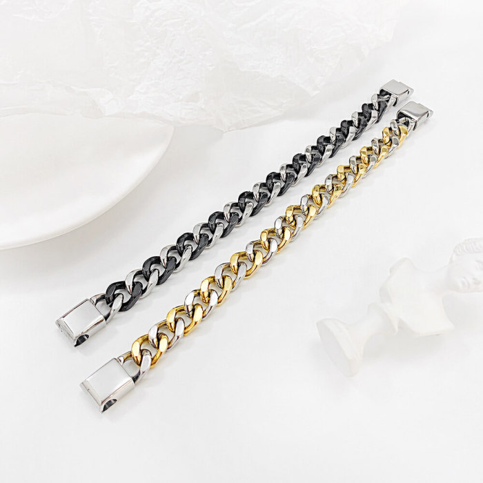 Wholesale Stainless Steel Two-Tone Bracelet