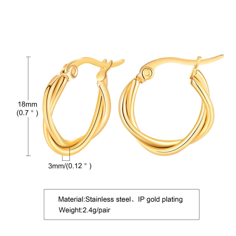 Wholesale Stainless Steel Double Hoop Earrings