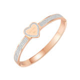 Wholesale Stainless Steel CZ Bangle with Heart