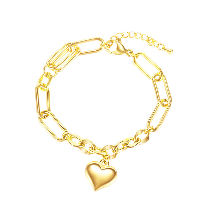 Wholesale Heart Charm Bracelet  Stainless Steel